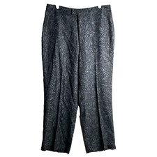 Vintage Tommy Bahama Pants Womens 8 Gray Floral Silk Trousers Flat Front Dress