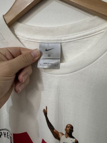 Vintage 90s Nike Maurice Greene RARE Center Swoosh Made In USA Shirt Size XL - Picture 3 of 5