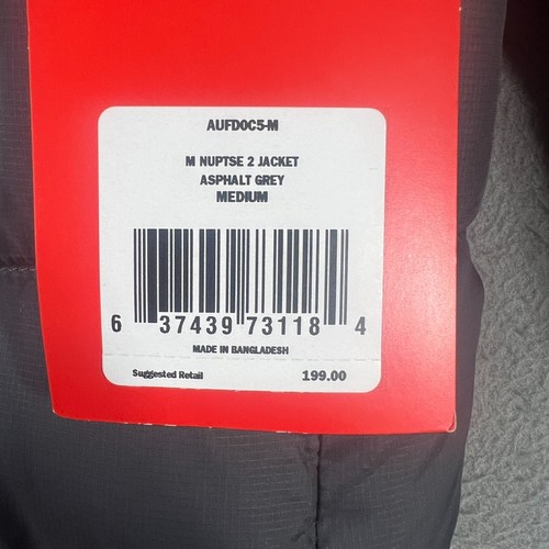 The North Face Mens Jacket Medium Gray 1996 Retro Nuptse 2 700 Down Puffer NWT - Picture 4 of 15