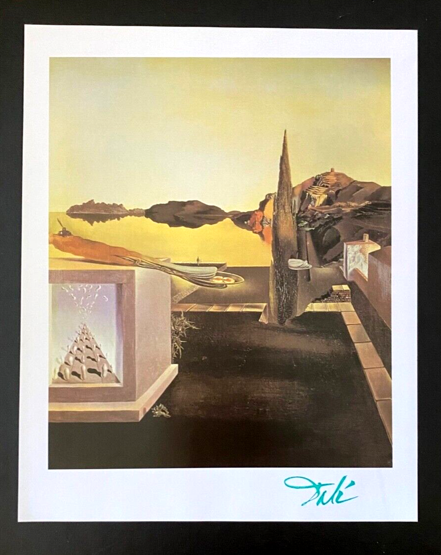 Salvador Dali 1970 Vintage Offset Lithograph Framed Surrealist Art