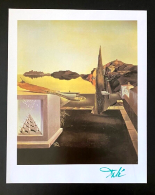 Salvador Dali 1970 Vintage Offset Lithograph Framed Surrealist Art