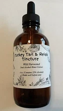 Wild Harvested Turkey Tail & Reishi Mushroom Double Extract Tincture 4 oz