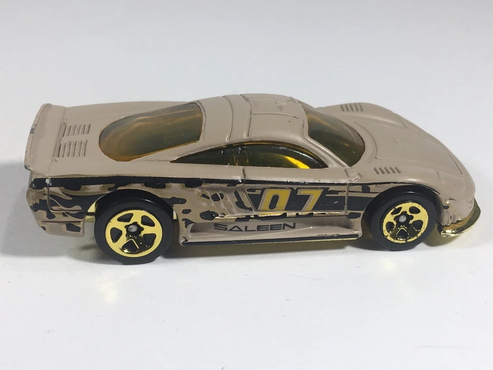 Paquete de 5 sueltos Hot Wheels 2007 Saleen S7 plano gris bronceado dorado tinte HW camuflaje Foto 2 de 4