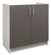 JD Greta Kitchen Sink Unit Fixed Height 800mm Storage Cabinet – Dark Grey Matt