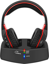 Wireless Headphones for TV Watching with 5.8Ghz RF Transmitter Charging Dock, Pl