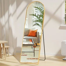 Arched Full Length Mirror,Full Body Mirror with Stand,Hanging Leaning for Wall