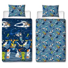 LEGO® Cityspace Kids Single Duvet Blue Reversible Bedding Space Quilt Cover
