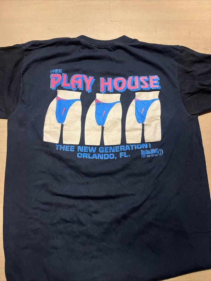 VTG 80'S THEE PLAYHOUSE GENTLEMAN'S CLUB DOLLHOUSE ORLANDO SHIRT XL eBay