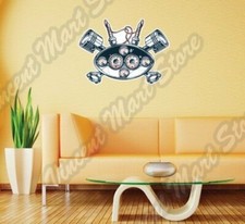 Dashboard Piston Spark Plug Racing Wall Sticker Interior Decor 25"X22"