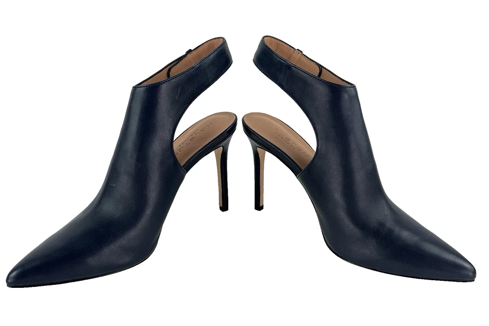 $395 Halston Heritage NIB 8.5 US 38.5 EU Blue Leather Betty Heels Pump Shoes - Image 3 of 4