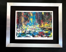 LeRoy Neiman "THE PLAZA SQUARE " Signed Pop Art Mounted and Framed in New 11x14