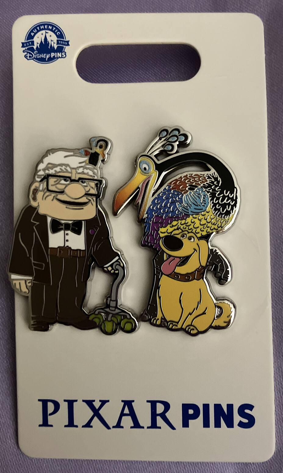 Disney 2023 Pixar UP Carl Kevin Dug 2-Piece Pin Set NEW