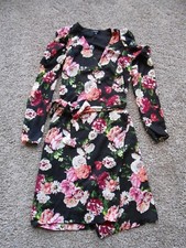 NEW TDC Contemporary Wrap Dress Knee length sz Small S Woman's Floral Print LBD