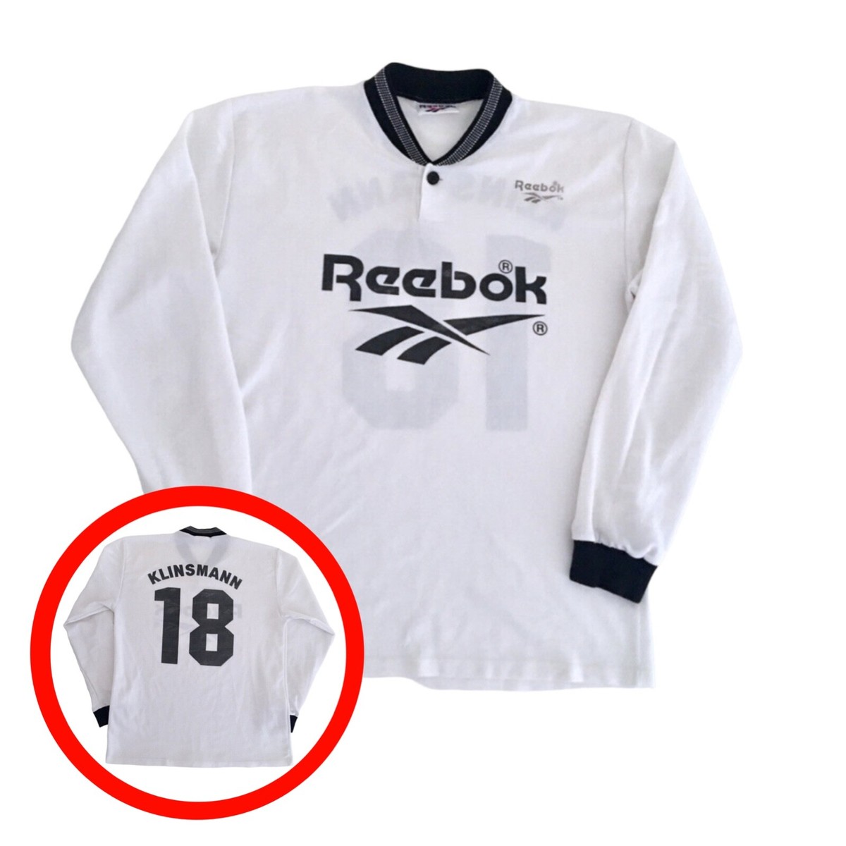 REEBOK KLINSMANN 90´s Promotional Football Shirt M Vintage Soccer