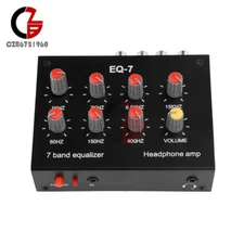 Audio EQ-7 Audio Signal Preamplifier 7 Band Equalizer Adjust Car Phone Amplifier