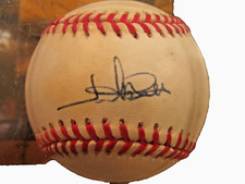 Jim Abbott Signed Autographed Official American League Baseball yankees angels