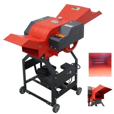 220V 6-blade Hay Cutter Grinder Straw Grass Feed Pulverizer 500-1000kg/h 2.2KW