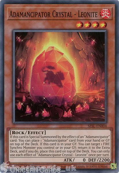 SESL-EN004 Adamancipator Crystal - Leonite Super Rare 1st Edition Mint YuGiOh Ca