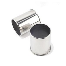 2Pcs 3.27" Stainless Trailer Wheel Center Caps, 3.94" H 3.27" Hub 3.94"H Chrome
