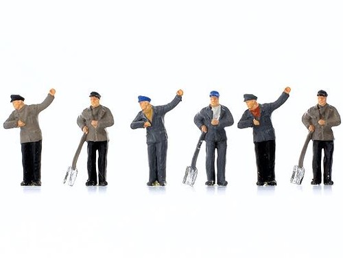 Figuras de plástico Vollmer 2336 escala HO Rail Men (juego de 6) | Zustand: New