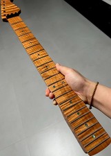 AAAAA Floyd nut Stainless 22fret Roasted Flame Maple Electric Guitar Neck Gloss