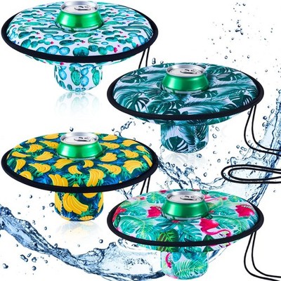 Rtteri 4 Pcs Neoprene Floating Drink Holder Pool Drink Floating Coaster Pool ...