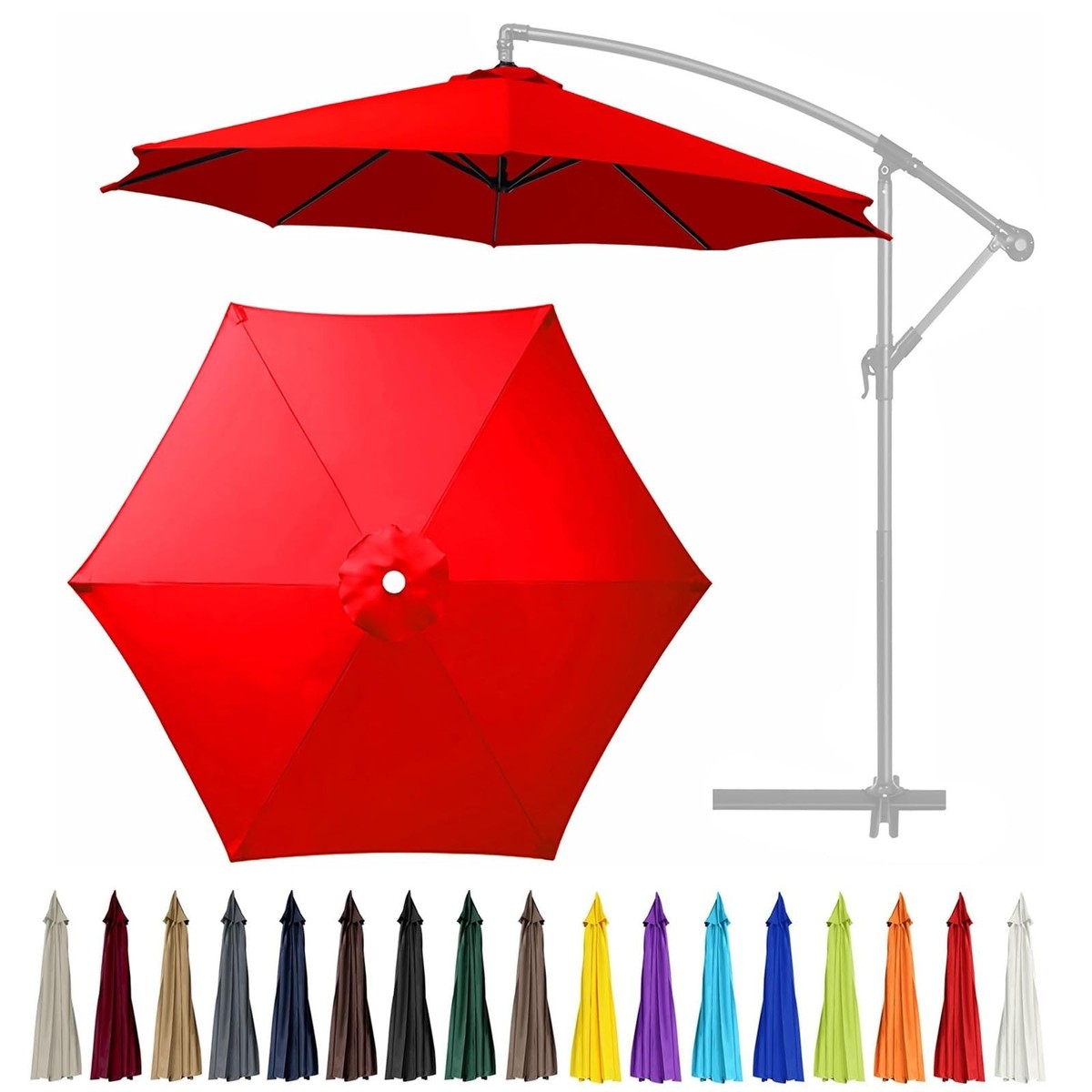 9' patio umbrella that cranks and tilts Sol-Shield Windproof Its ruffled edges add Umbrella Clearance Patio Set SimplyGo Mini Oxygen Backpack Color:Reef Waters/Blue Coral