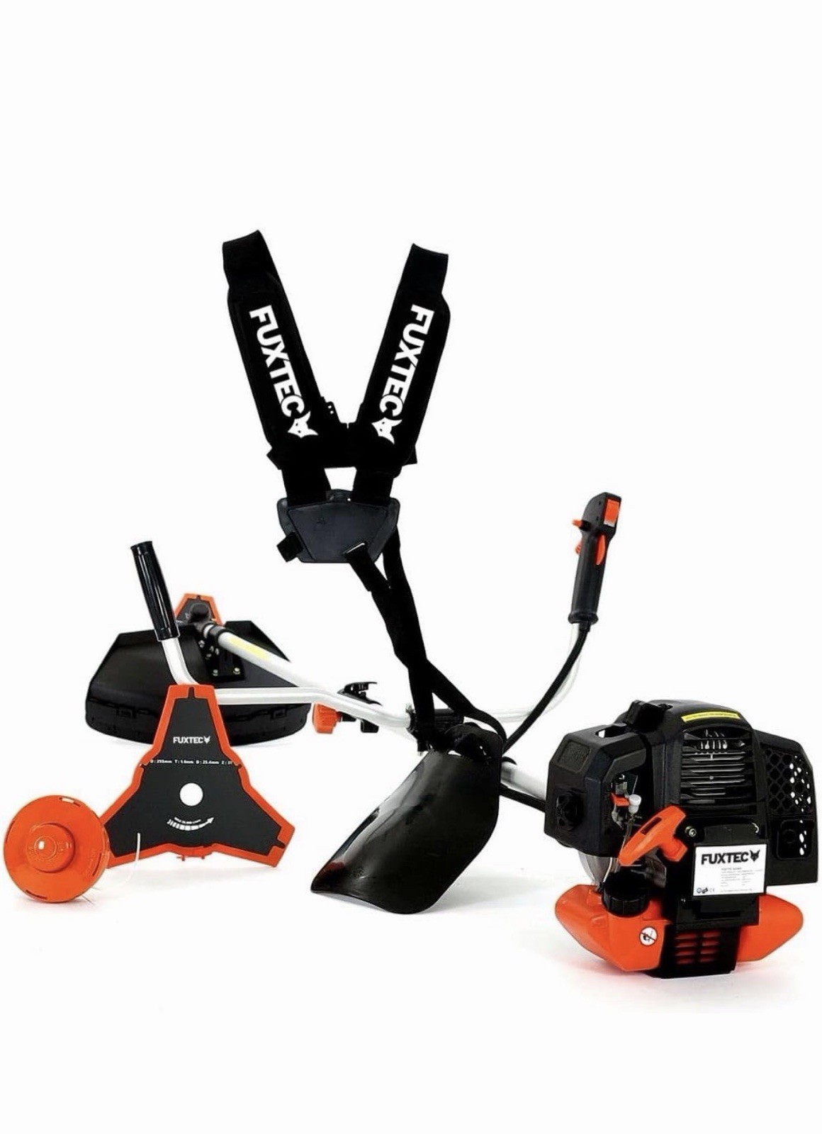Débroussailleuse thermique de 52cc avec guidon ergonomique et harnais de confort pour grand jardin