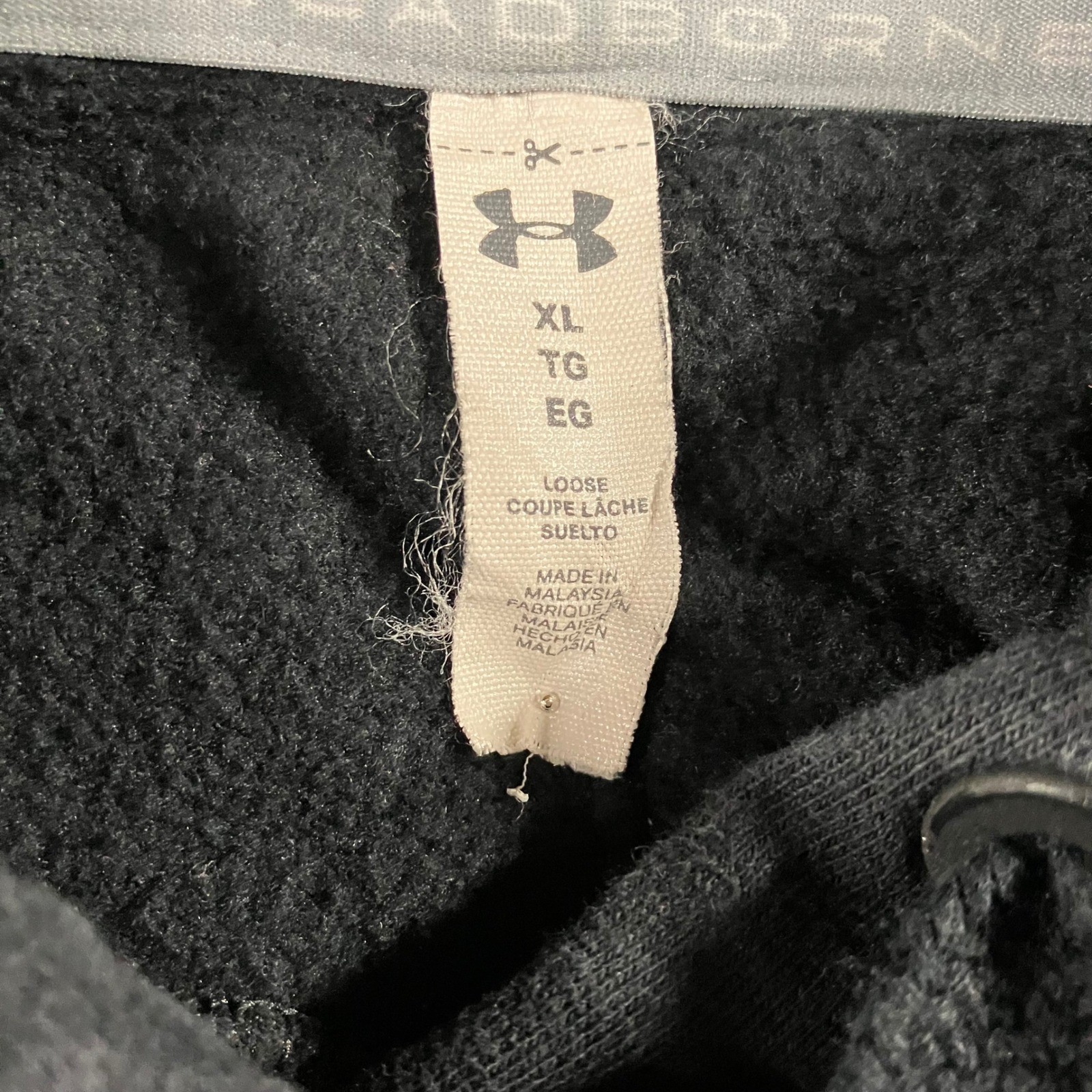 Under Armour Hoodie Men Medium Loose Fit Fleece Logo Drawstring Pullover thumbnail 10