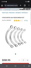 Matco Tools 4 Piece Metric Half Moon Wrench Set Whm1018 Usa 10-18mm No 16mm Matco Tools 4 Piece Metric Half Moon Wrench Set Whm1018 Usa 10-18mm No 16mm