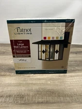 Patriot Lighting Abbey Collection  Oil Rubbed Bronze Lantern Tiffany Style Glass