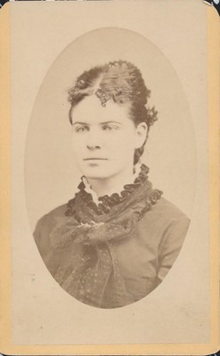 CDV Antique Photo Carte Visite Young Woman Ruffles Howland's Gallery San Jose CA