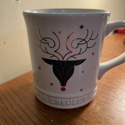 Le Creuset Noel Christmas Rudolph The Red-Nosed Reindeer 14oz Stoneware Mug Sh7