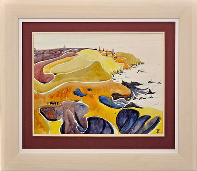 Rosemary Ziar The North Coast Of Cornwall West Penwith 1970s Cornish Painting