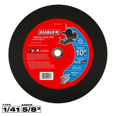 DIABLO DBD100093L01F 10'' Metal Cut-Off Disc