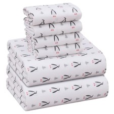 Flannel Sheets King Size 6 Pcs - 100 Cotton Double Brushed Bed Sheets, Deep ...