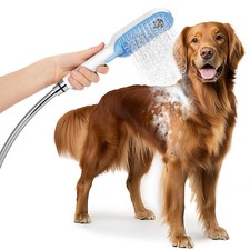 Dog Shower Attachment for Thick Haired Dogs, 4 Spray Mode Pet Bath Sprayer wi...