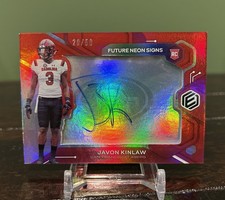2020 Elements Future Neon Signs Red Javon Kinlaw Rookie Auto /50 FS-JK RC 49ERS