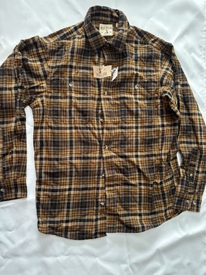 RedHead Men's Plaid Flannel Button-Down Shirt Medium Brown/Black