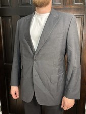 Vintage G. Valentino Milano Gray Wool Blazer Italian Tailored Sport Coat Mens
