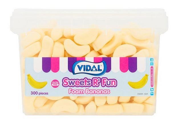 Vidal 300 Sweets R' Fun Foam Bananas 840g