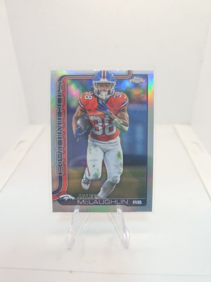2025 Topps Chrome Football Jaleel McLaughlin #90 REFRACTOR