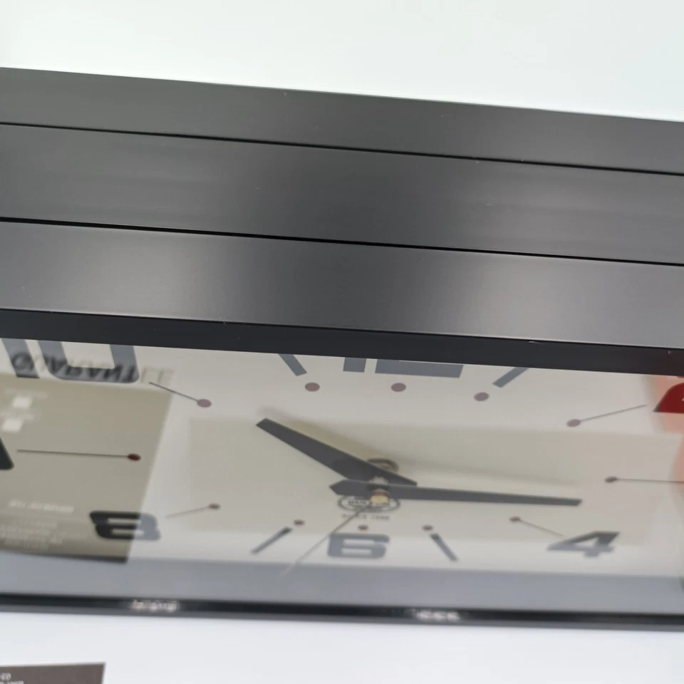 Dulton Double Face Wall Clock H21-0362BK Black Rectangle Magnet Type Japan - Image 3 of 4