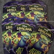 Disney Lorcana: Attack of the Vine Sleeved Booster 6 Packs Factory Sealed