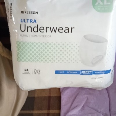 McKesson Ultra Disposable Underwear XL Heavy Absorbency Odor Control White