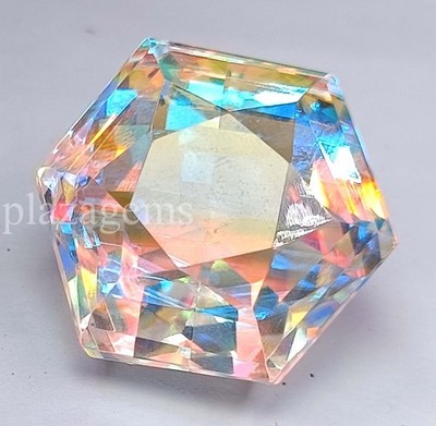 Brilliant 61.95 Ct Lab Created Mystic Topaz | Bi-Color Transparent Hexagon  5ARQ