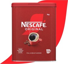 Nescafe Original Granule Instant Coffee 1kg Tin Rich Bold Flavour Brew