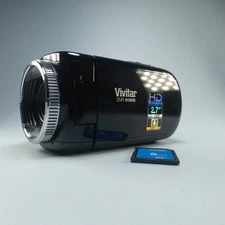Vivitar DVR-910HD 9.0MP Compact Digital Video Recorder Black Tested