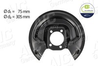 Spritzblech Ankerblech Hinterachse Rechts FÜR Toyota Yaris ( P13 ) - AIC 58262
