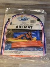  Seal Rip 1992 Zee Toys The Wet Set Orange Inflatable Air Mat 72" X 27"